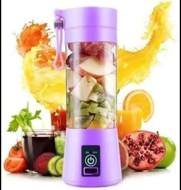 Portable Mini 6 Blade Juicer Blender | Outdoor Juicing Cup (380ml)  Rechargeable [random]