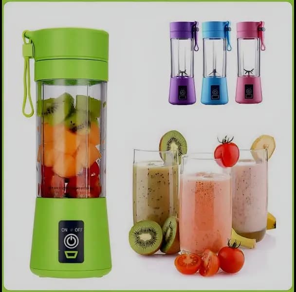 Portable Mini 6 Blade Juicer Blender | Outdoor Juicing Cup (380ml)  Rechargeable [random]