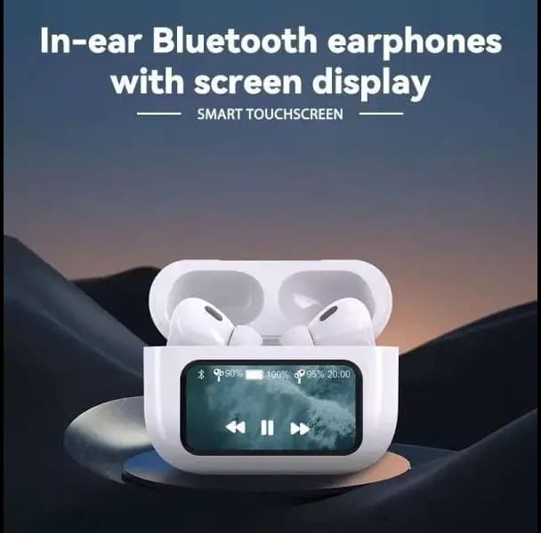A9 Pro Earbuds Anc/enc Dauble Dark Tuch Screen Display Noise Reduction Wireless Earbuds For Android And Ios/airpods